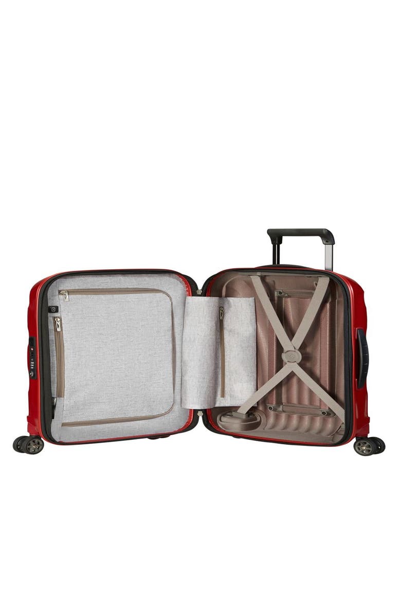 C-LITE Hardside 20" Carry On Spinner Luggage, Alternate, color, Chili Red