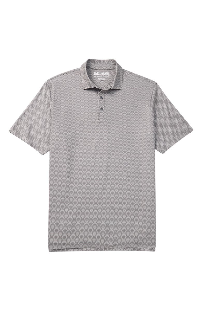 Fair Harbor Compass Performance Polo, Alternate, color, Olive Waves Print