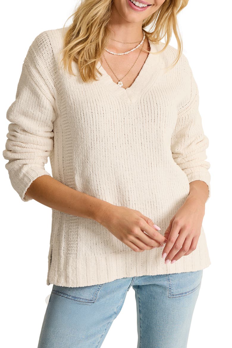 Malibu Chenille Sweater, Main, color, COCONUT
