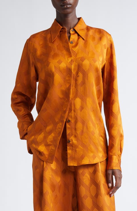 Chowy Chain Jacquard Button-Up Shirt