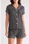 Dixie Short Sleeve Button-Up Shirt & Shorts Pajamas