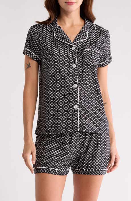 Tart Dixie Short Sleeve Button-Up Shirt & Shorts Pajamas