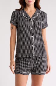 Tart Dixie Short Sleeve Button-Up Shirt & Shorts Pajamas