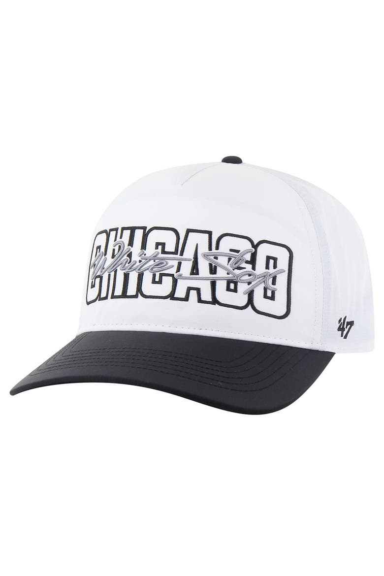 Men's '47 White Chicago White Sox Lineman Hitch Adjustable Hat, Main, color, White