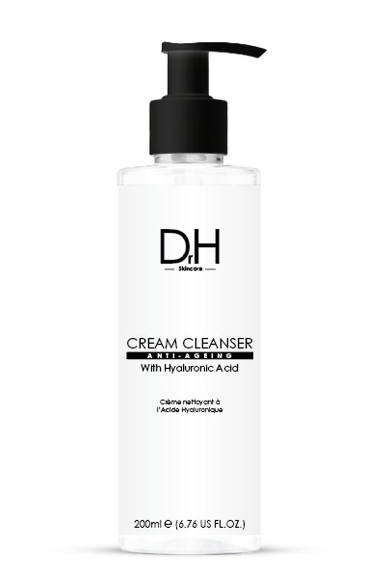 Cream Cleanser with Hyaluronic Acid 200ml for Dryness, Fine Lines & Wrinkles, Main, color, White