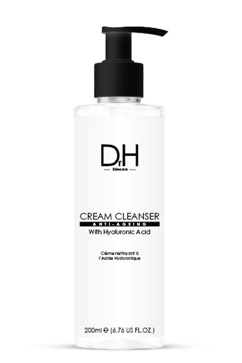 Cream Cleanser with Hyaluronic Acid 200ml for Dryness, Fine Lines & Wrinkles