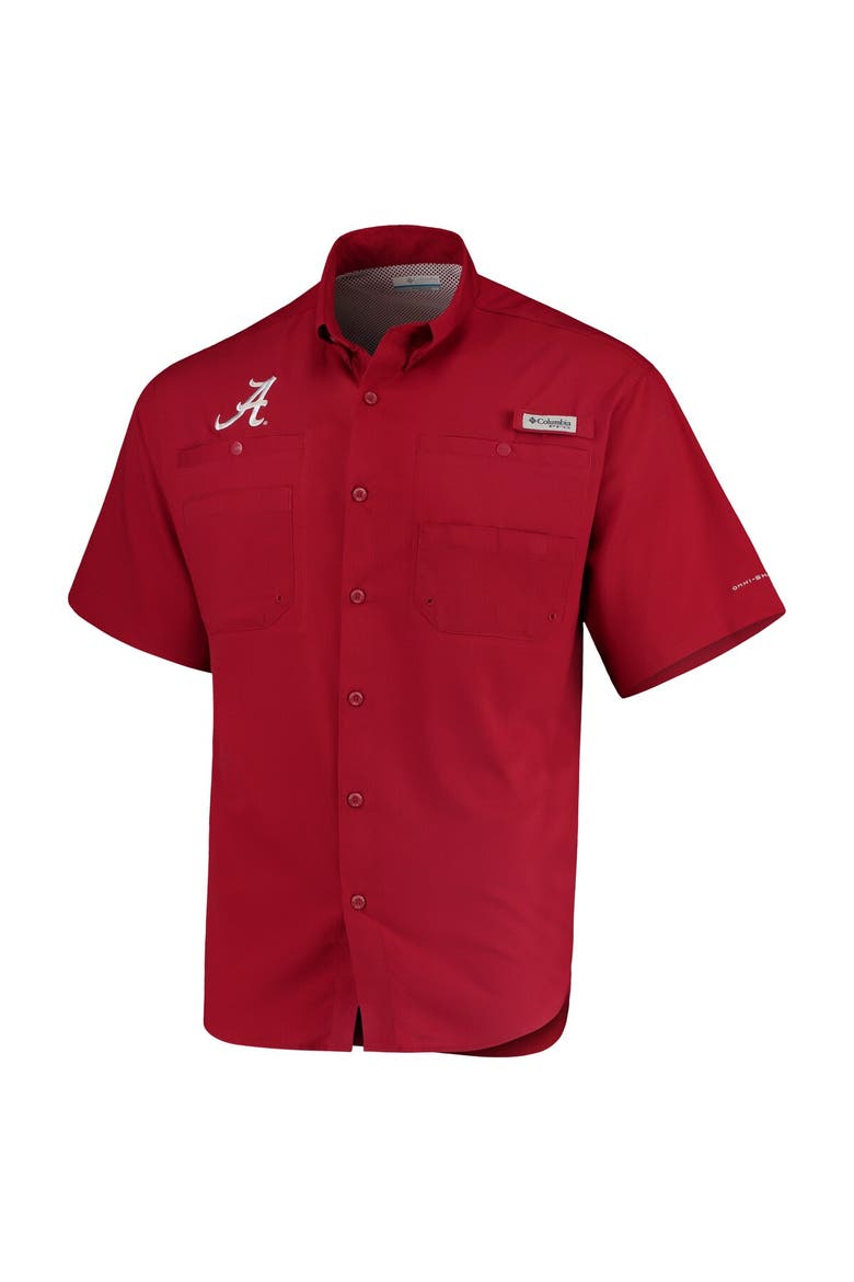 Men's Columbia Crimson Alabama Crimson Tide PFG Tamiami Shirt, Main, color, Crimson