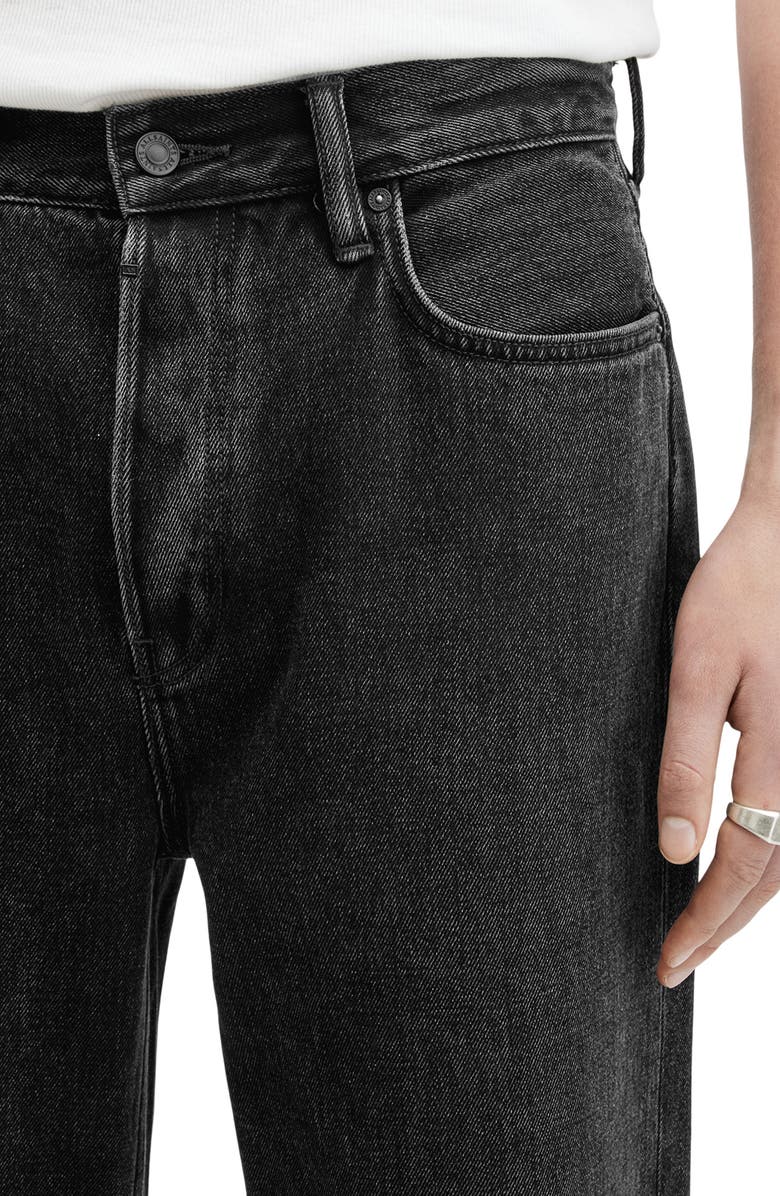 AllSaints Lenny Straight Leg Jeans, Alternate, color, Washed Black
