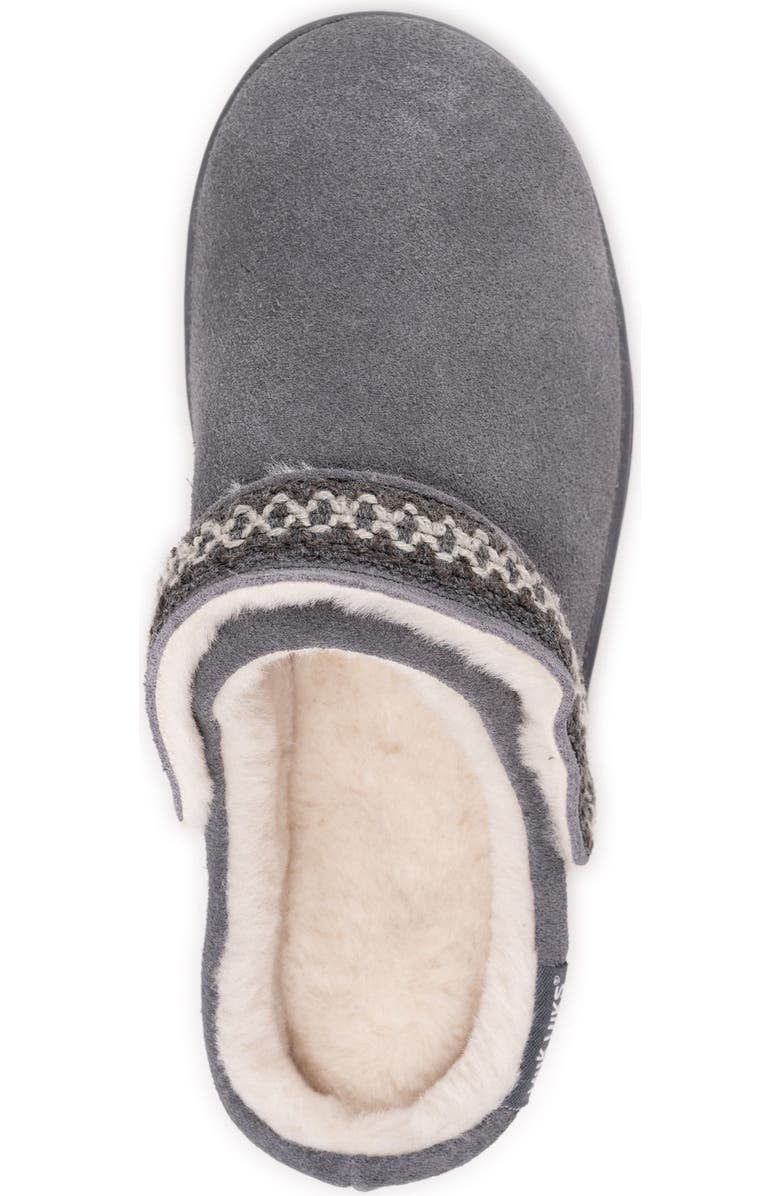 MUK LUKS Quianna Luna Genuine Suede Clog Slipper, Alternate, color, Charcoal