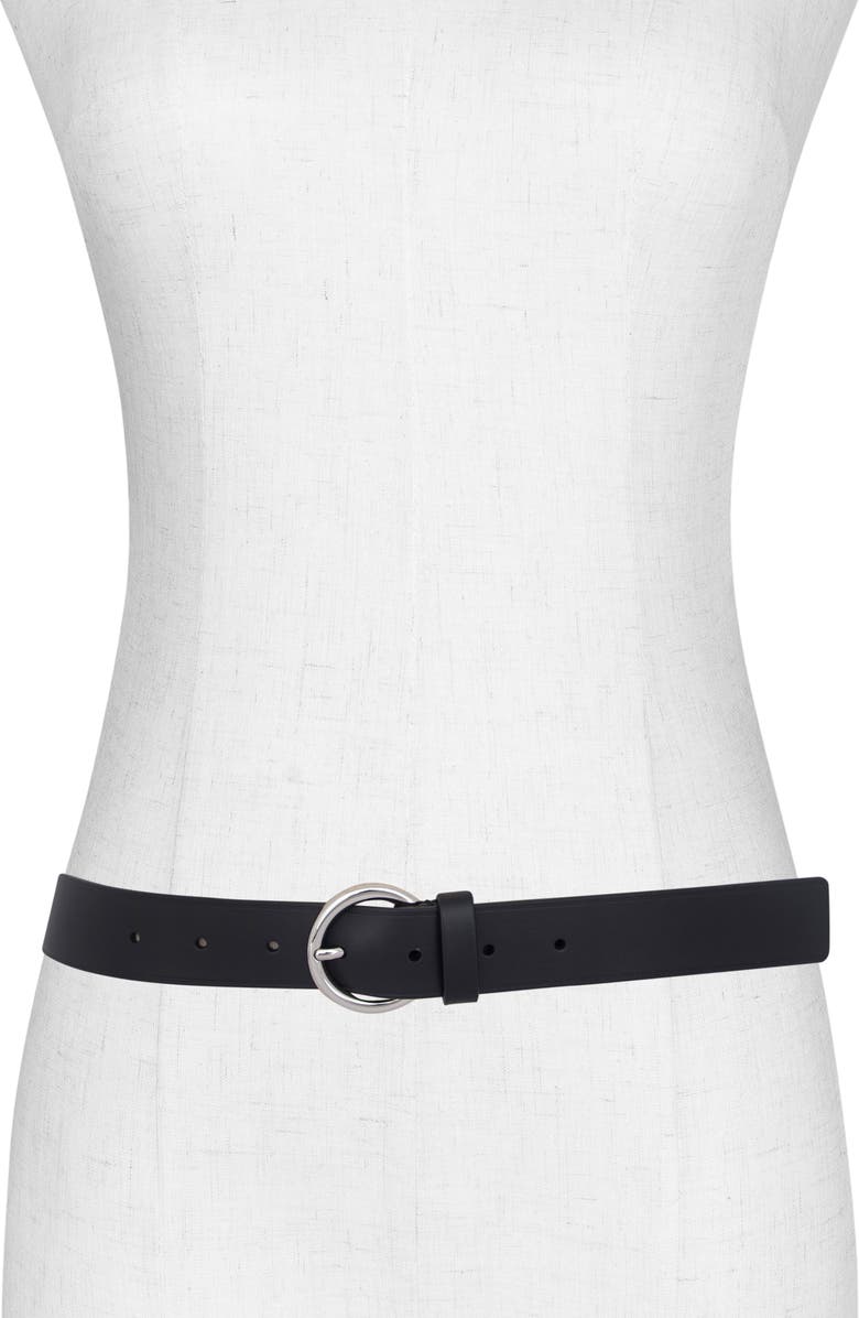 Vince Flat Ring Leather Belt, Alternate, color, 