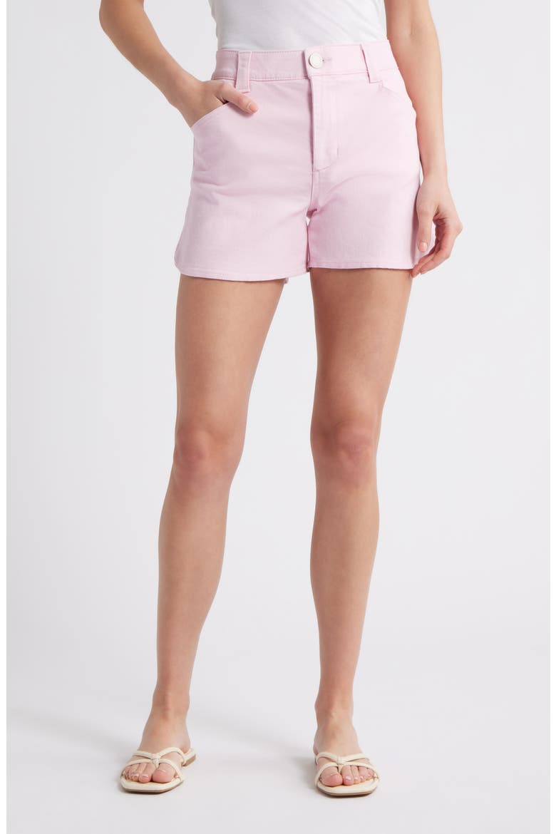 Skyrise Dolphin Hem Denim Shorts, Main, color, FROSTY ORCHID