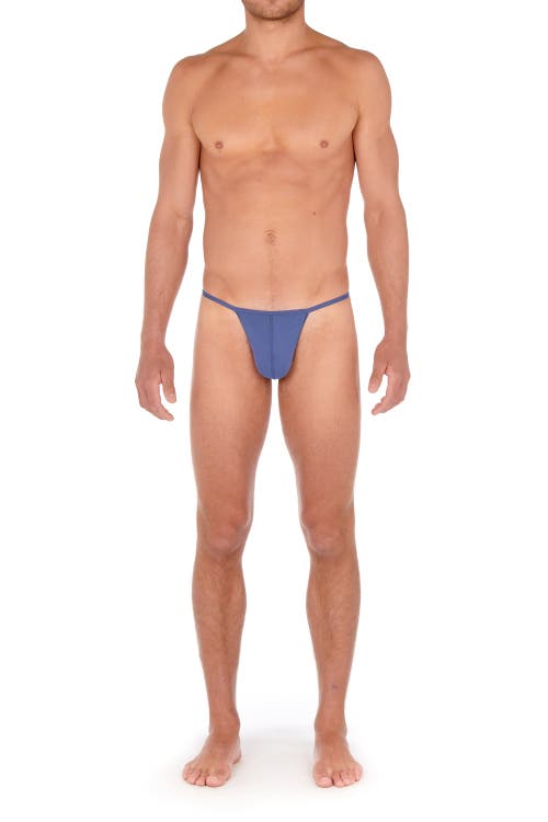 HOM Plume G-string in Mid Blue 