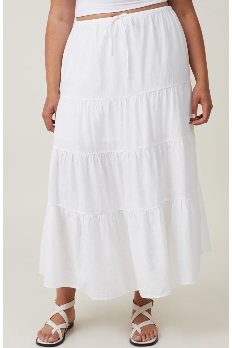 Women's Haven Tiered Maxi Skirt, Alternate, color, WHITE