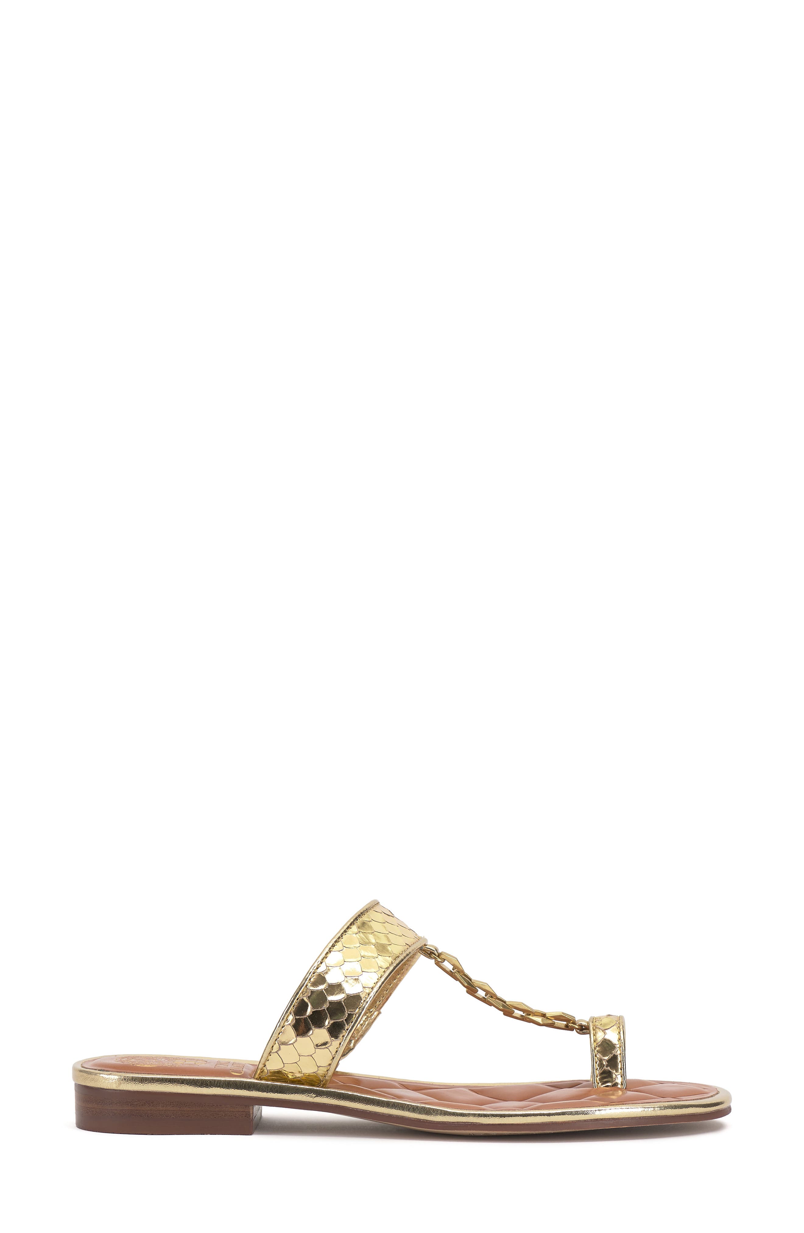 Lexiea Toe Loop Sandal, Alternate, color, GRECIAN GOLD METALLIC