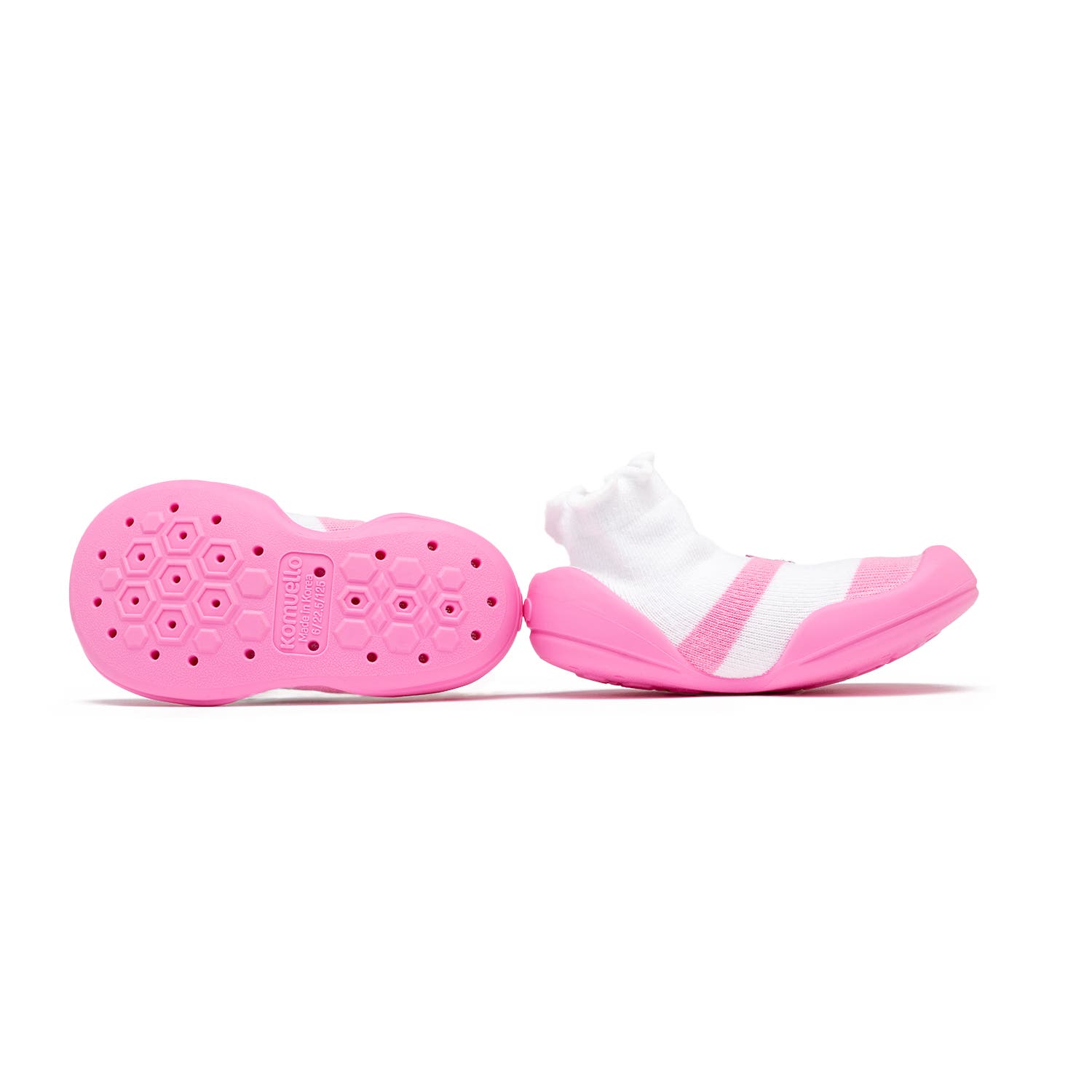 Komuello Toddler Sock Shoes - Mary Jane Bow, Alternate, color, Pink