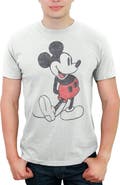 Mickey & Friends Men's Mickey & Friends Distressed Mickey Mouse Pose Graphic T-Shirt