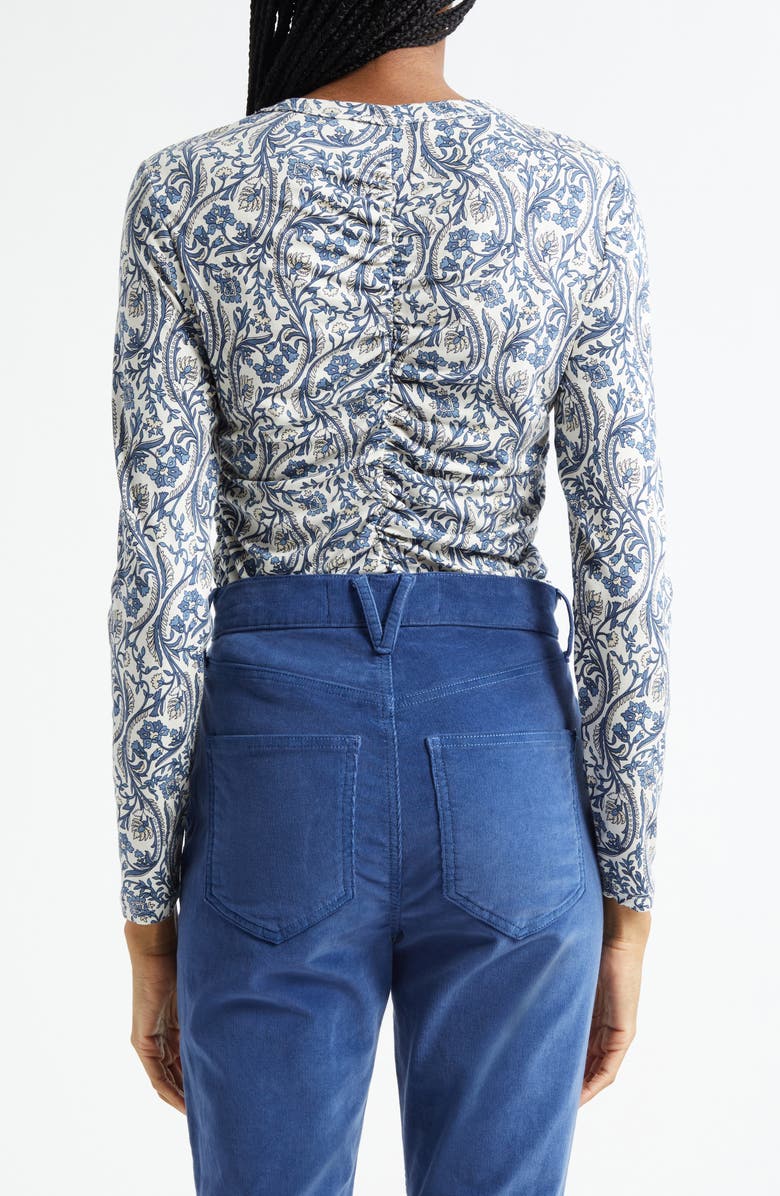 Veronica Beard Palma Floral Paisley Top, Alternate, color, Dove Multi