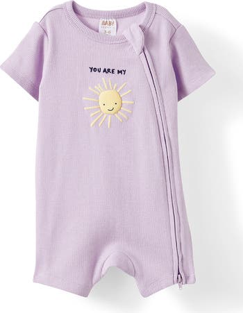 Cotton On Kids The Billie Short Sleeve Zip Romper | Nordstrom