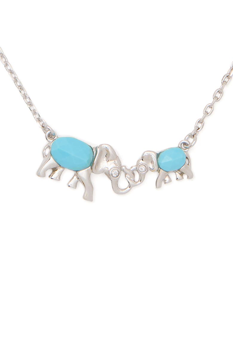 Kate Spade New York mama elephant pendant necklace, Main, color, 