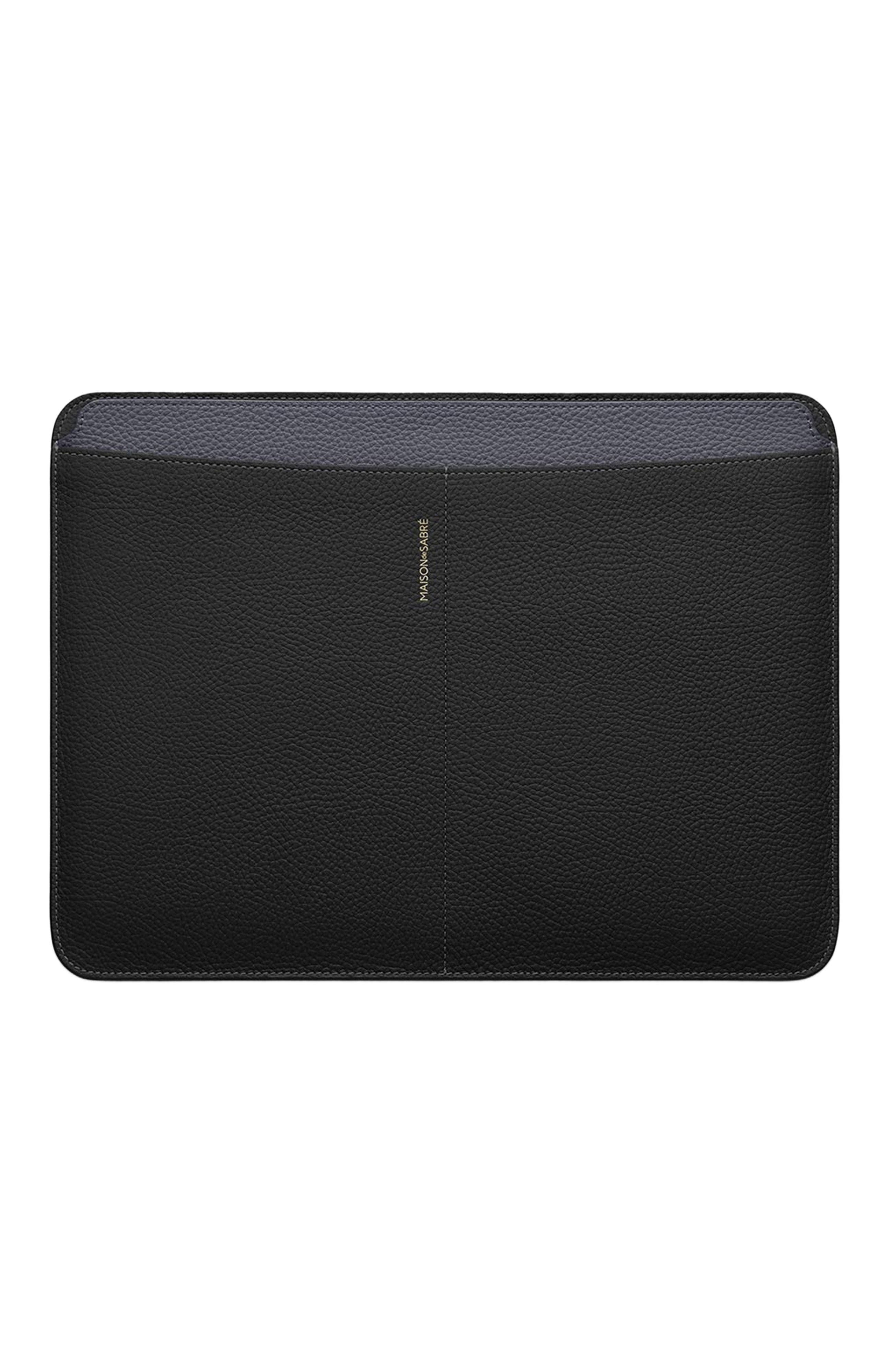 MAISON de SABRÉ Leather Laptop Sleeve, Main, color, 