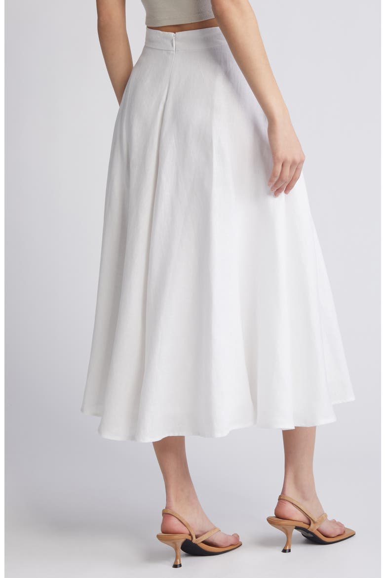Maia Linen Skirt, Alternate, color, WHITE
