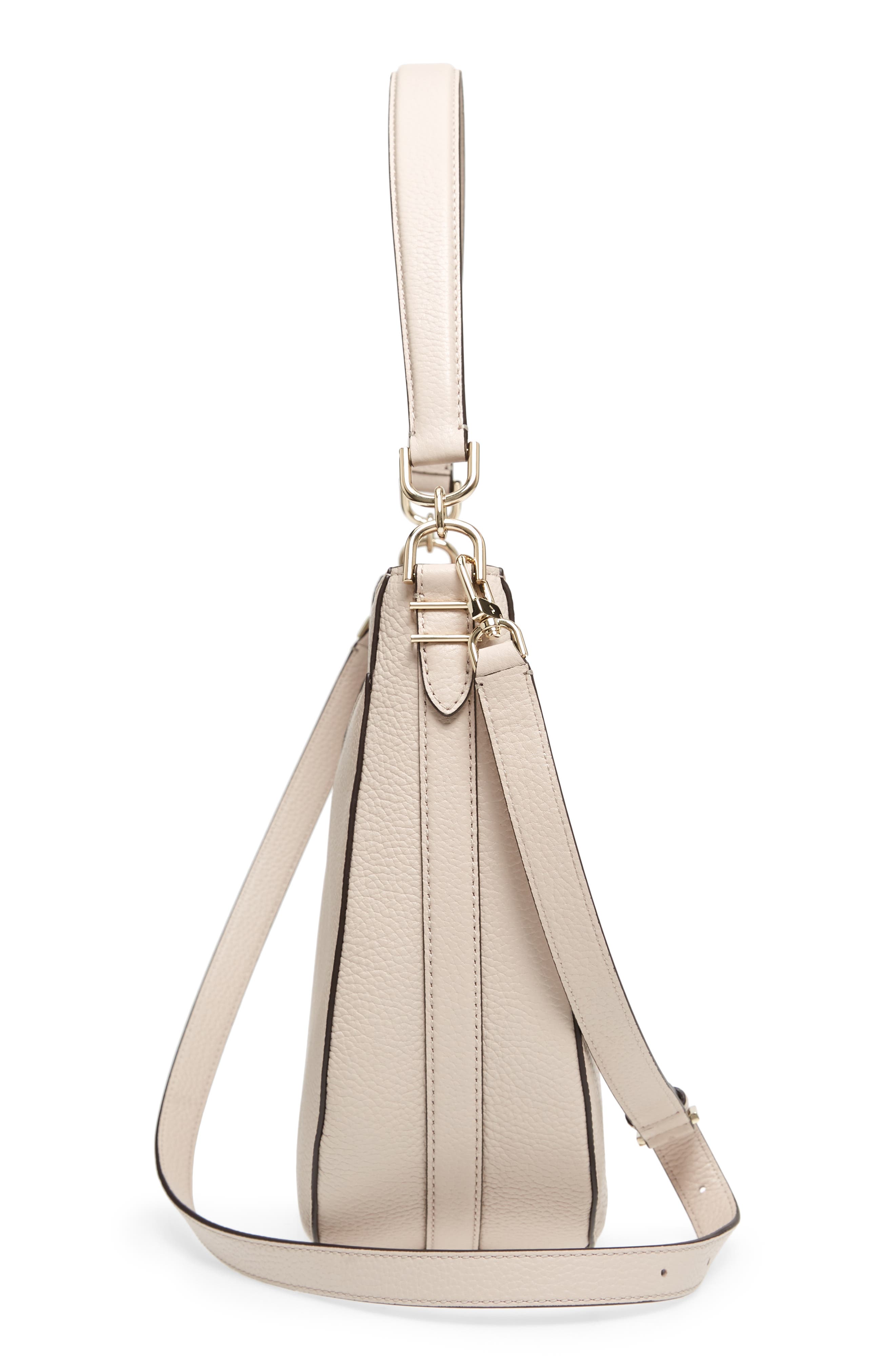 oakwood street – lora pebbled leather hobo, Alternate, color, TUSK