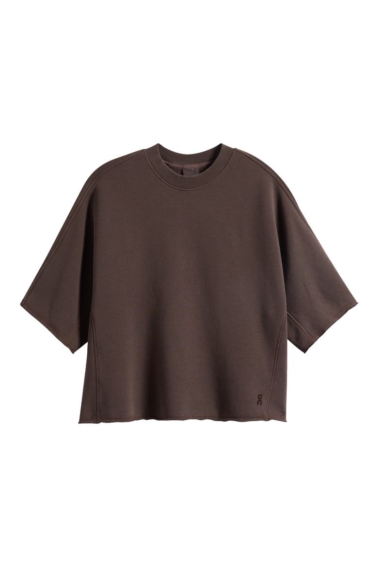x FKA twigs Club Collective Cotton Raw Edge Top, Alternate, color, ESPRESSO