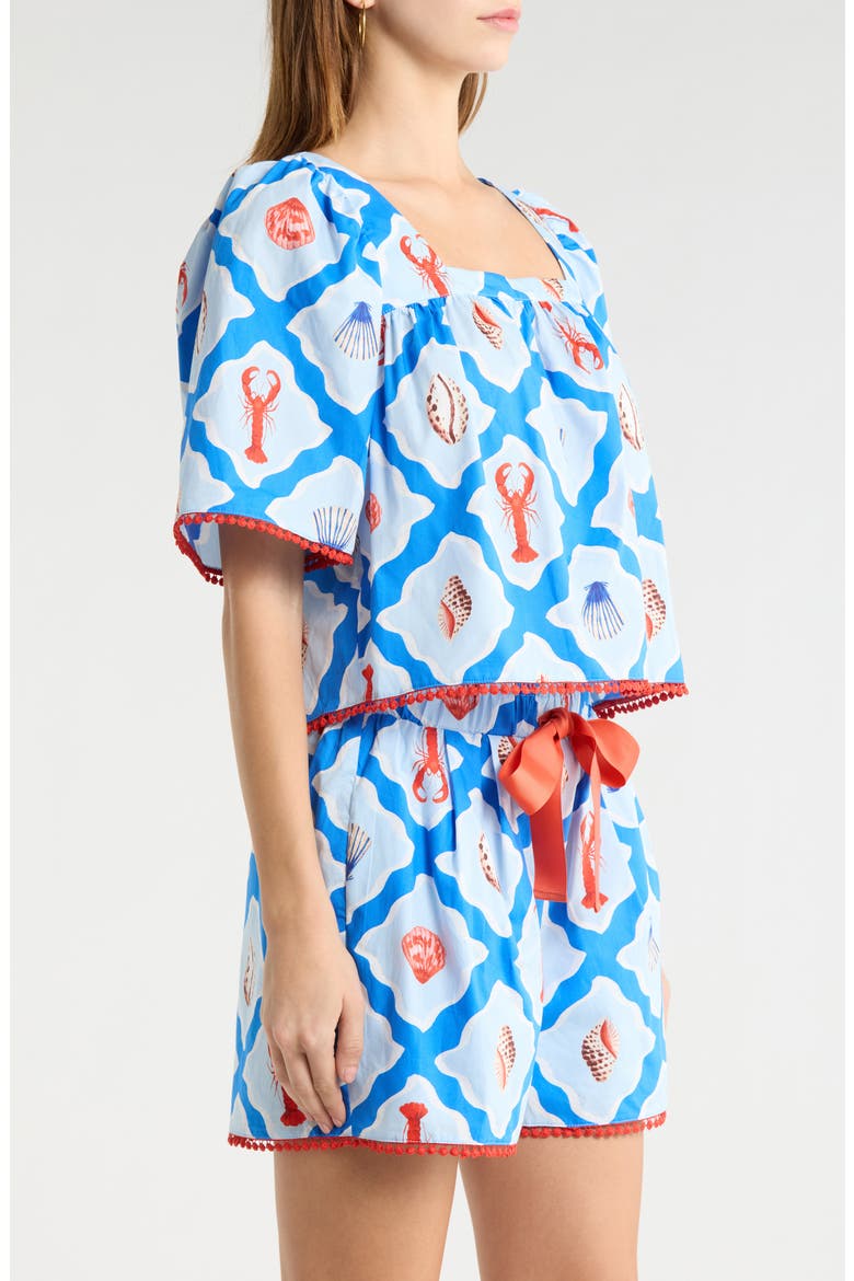 Lobster Bay Durmy Cotton Top, Alternate, color, WHITE BLUE-MULTI