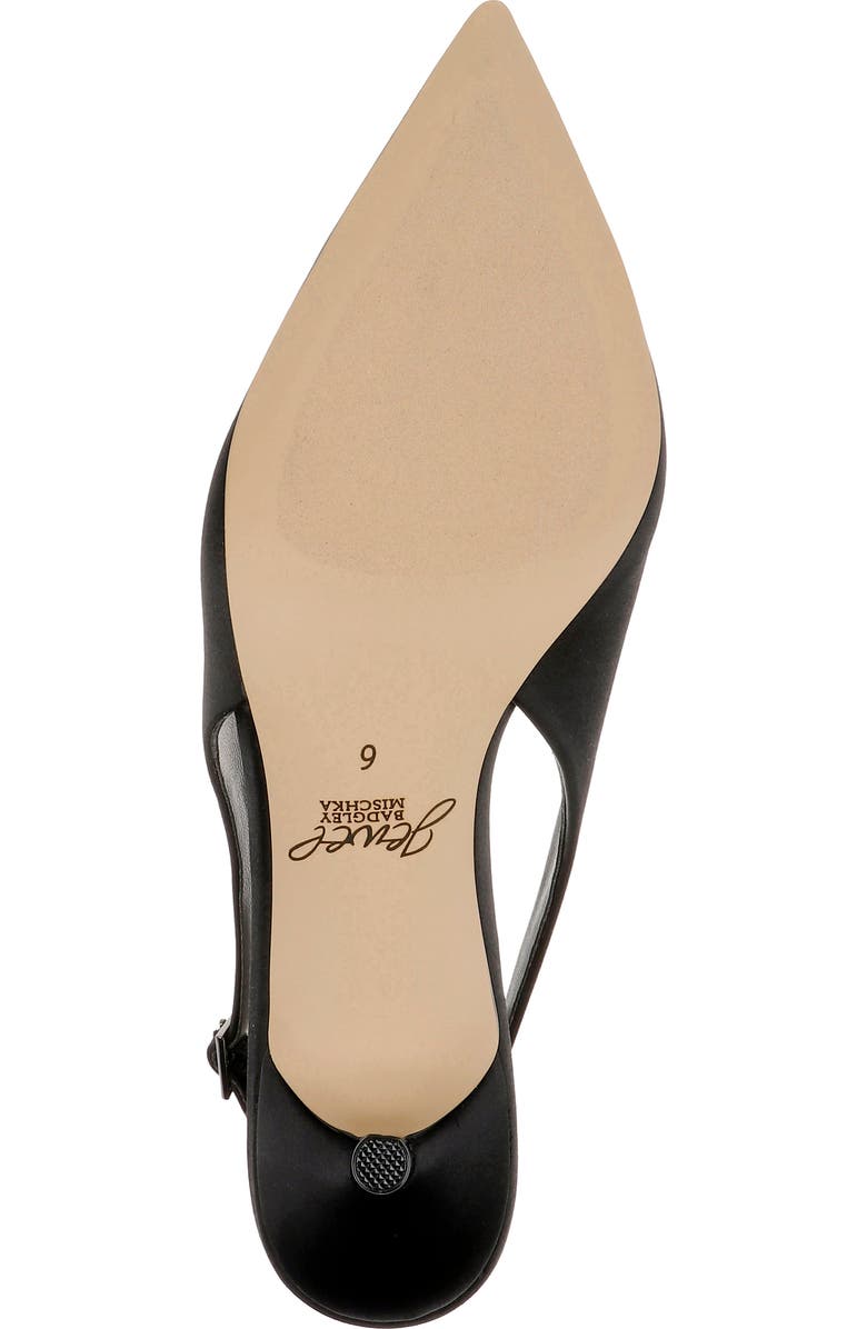 Jewel Badgley Mischka Ilana Slingback Pump, Alternate, color, Black Satin