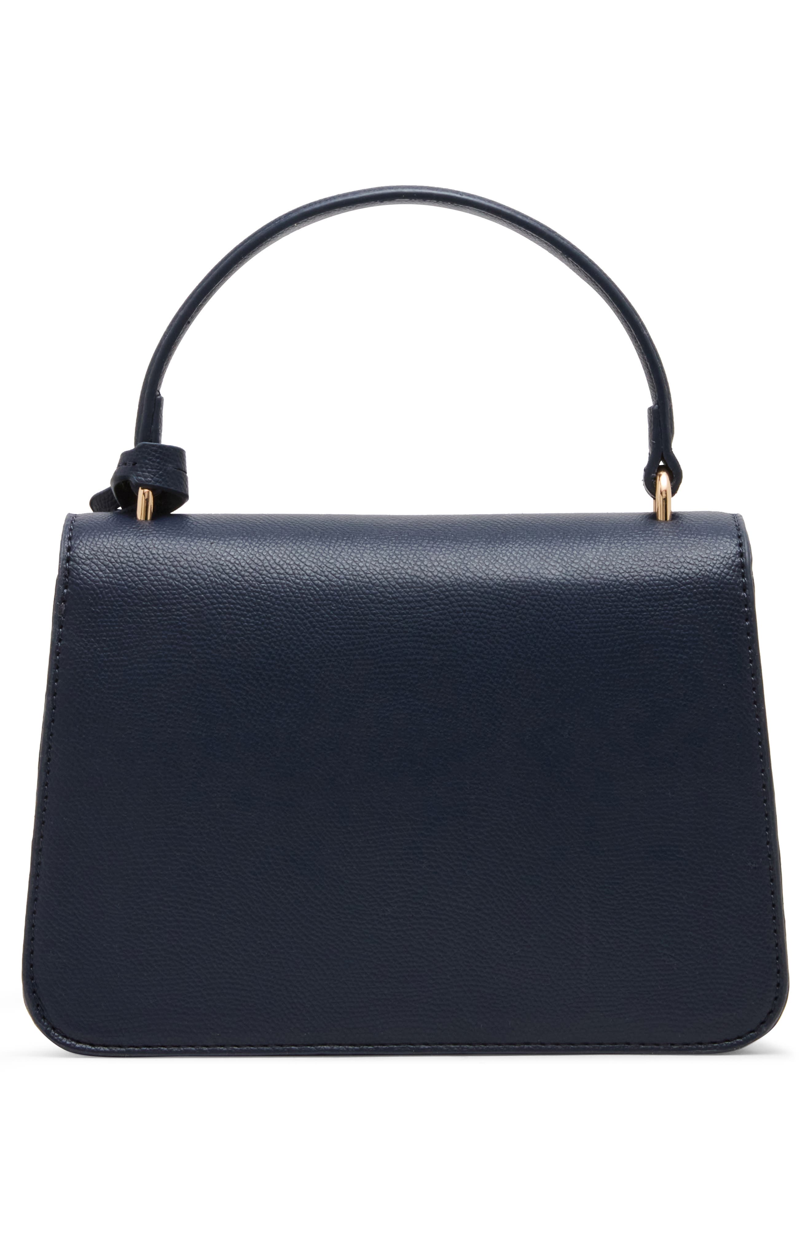 Anne Klein Belt Frame Satchel, Alternate, color, Navy