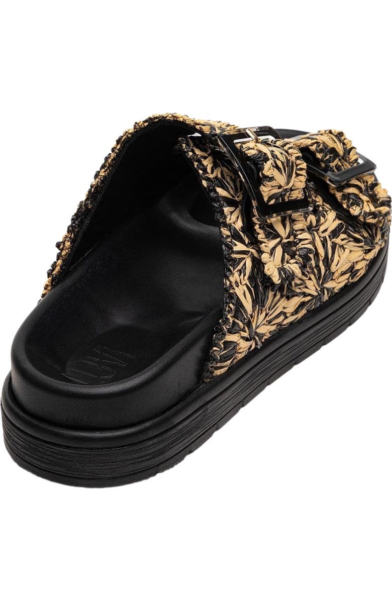 Forever & Always Shoes Milana Leather Double-Strap Sandal, Alternate, color, Black Leather