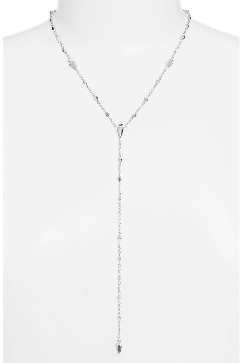 'Grant' Y-Necklace, Main, color, SILVER