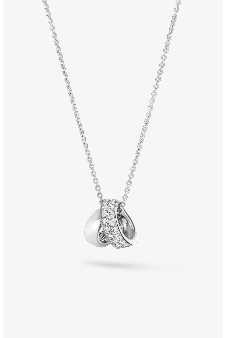 INSIDE/OUT Multi-Wear Rondel 18K Gold Diamond Pendant Necklace, 0.40ct., Alternate, color, WHITE GOLD