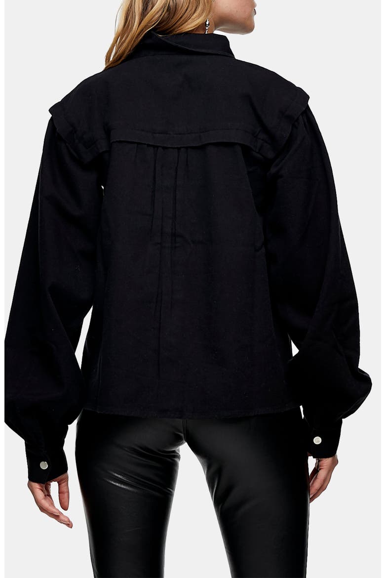 Western Denim Shirt, Alternate, color, BLACK