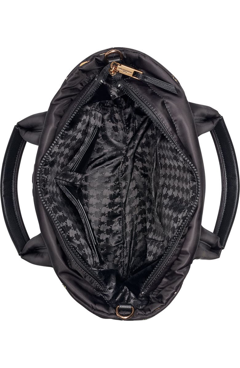 KARL LAGERFELD PARIS Voyage Nylon Tote with Bow, Alternate, color, Black Multi