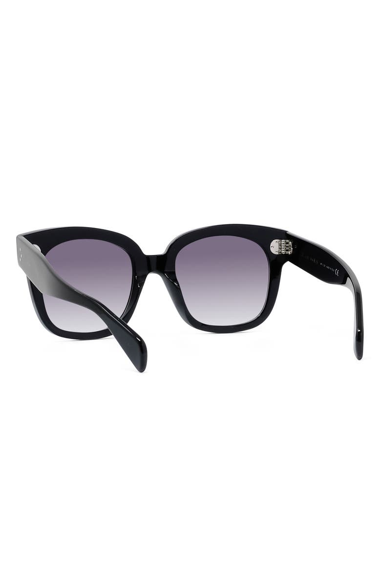 CELINE 54mm Square Sunglasses, Alternate, color, Black/ Smoke