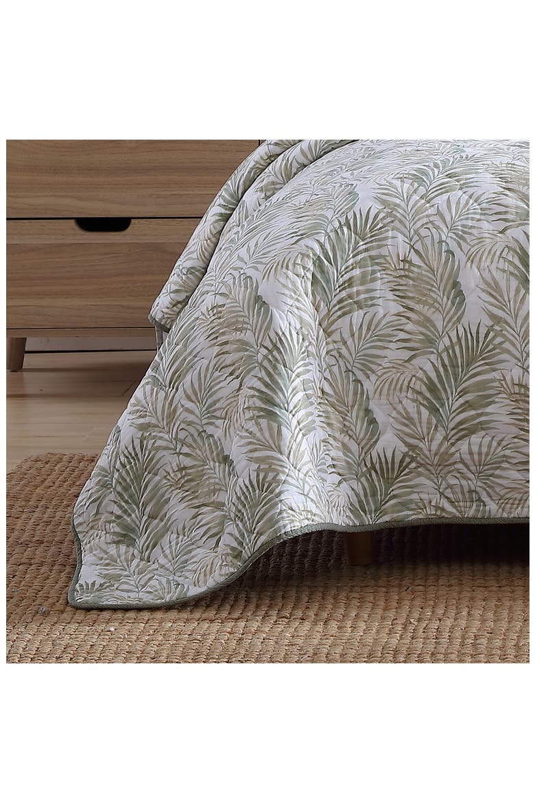Maui Palm 3-Piece Quilt Set, Alternate, color, SAGE AQUA