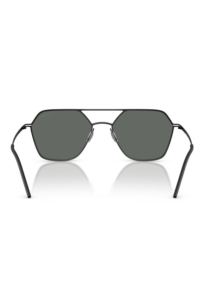 54mm Square Sunglasses, Alternate, color, MATTE BLACK / DARK GREY