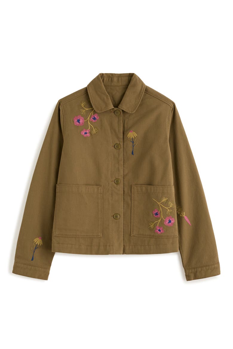 Porth Embroidered Jacket, Alternate, color, FLORA EMBROIDERY FERN MOSS