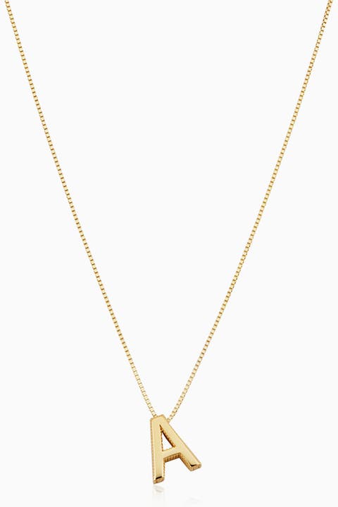 14K Gold Love Letter Initial Necklace