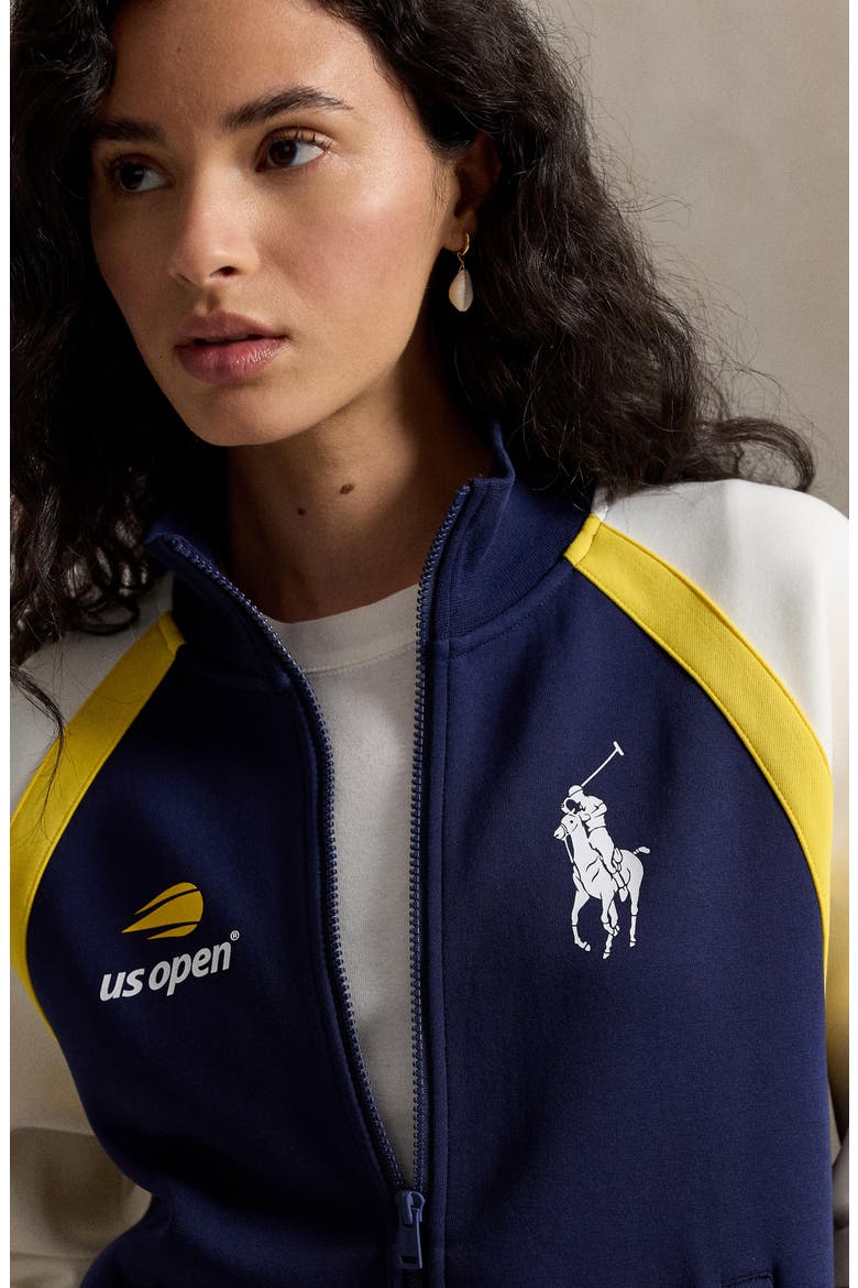 US Open® Collection Double Knit Logo Graphic Two Way Zip Sweatshirt, Alternate, color, MULTI
