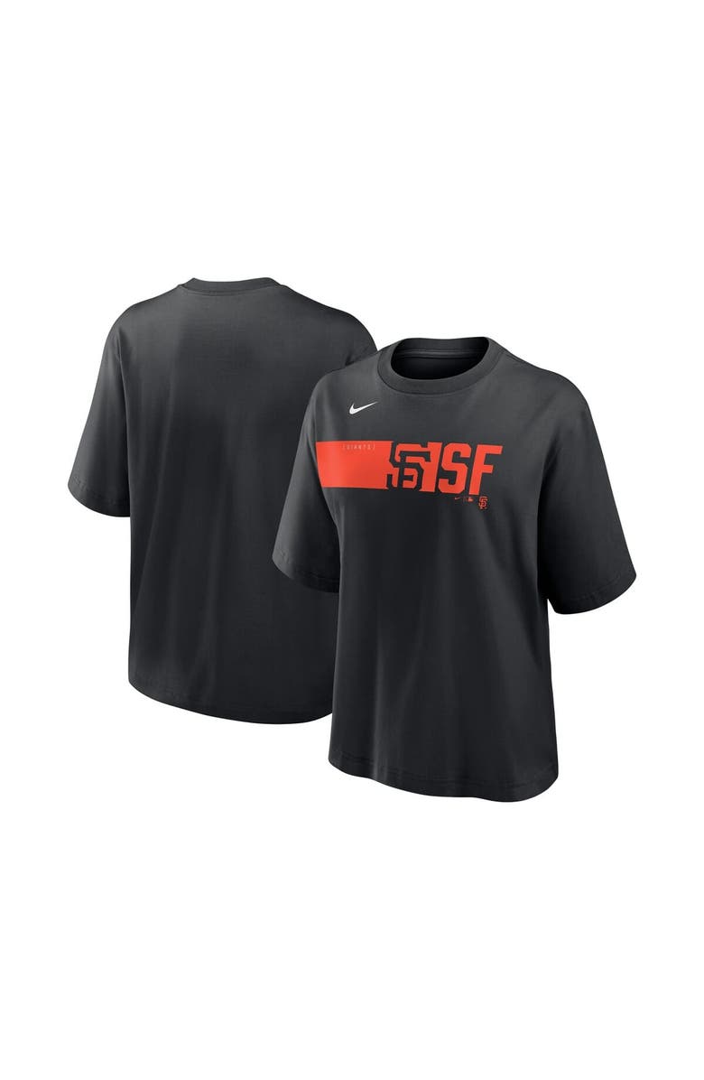 Nike Women's Nike  Black San Francisco Giants Knockout Boxy T-Shirt, Main, color, 