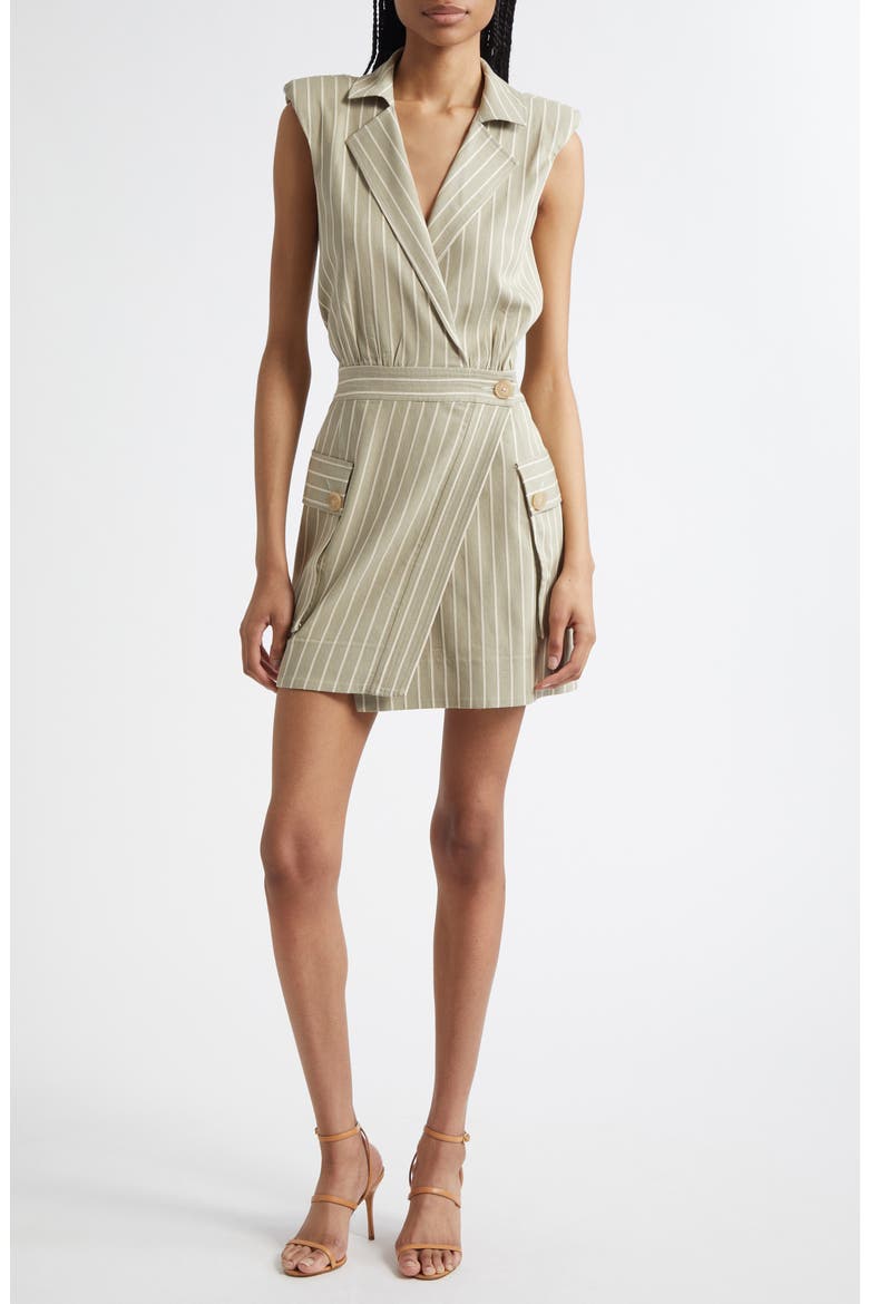 Dianna Sleeveless Minidress, Main, color, MINT STRIPE