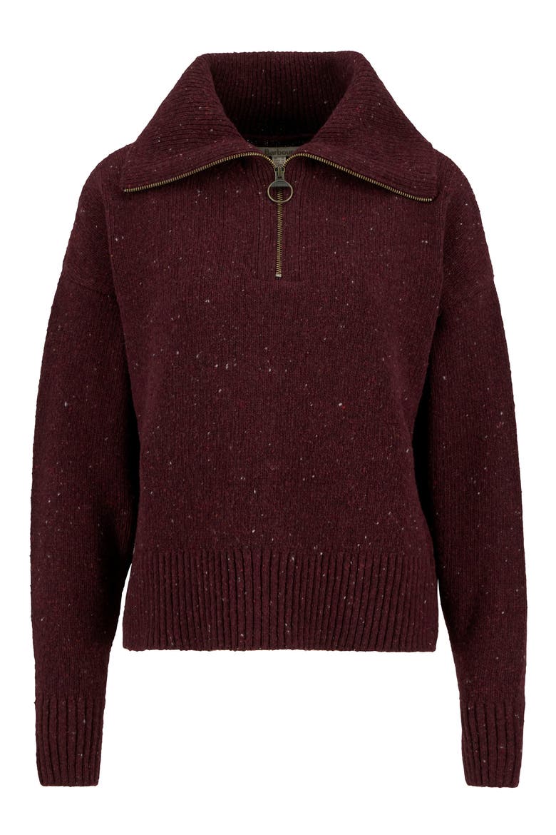 Lavensdale Wool Blend Half-Zip Sweater, Alternate, color, BLACK CHERRY