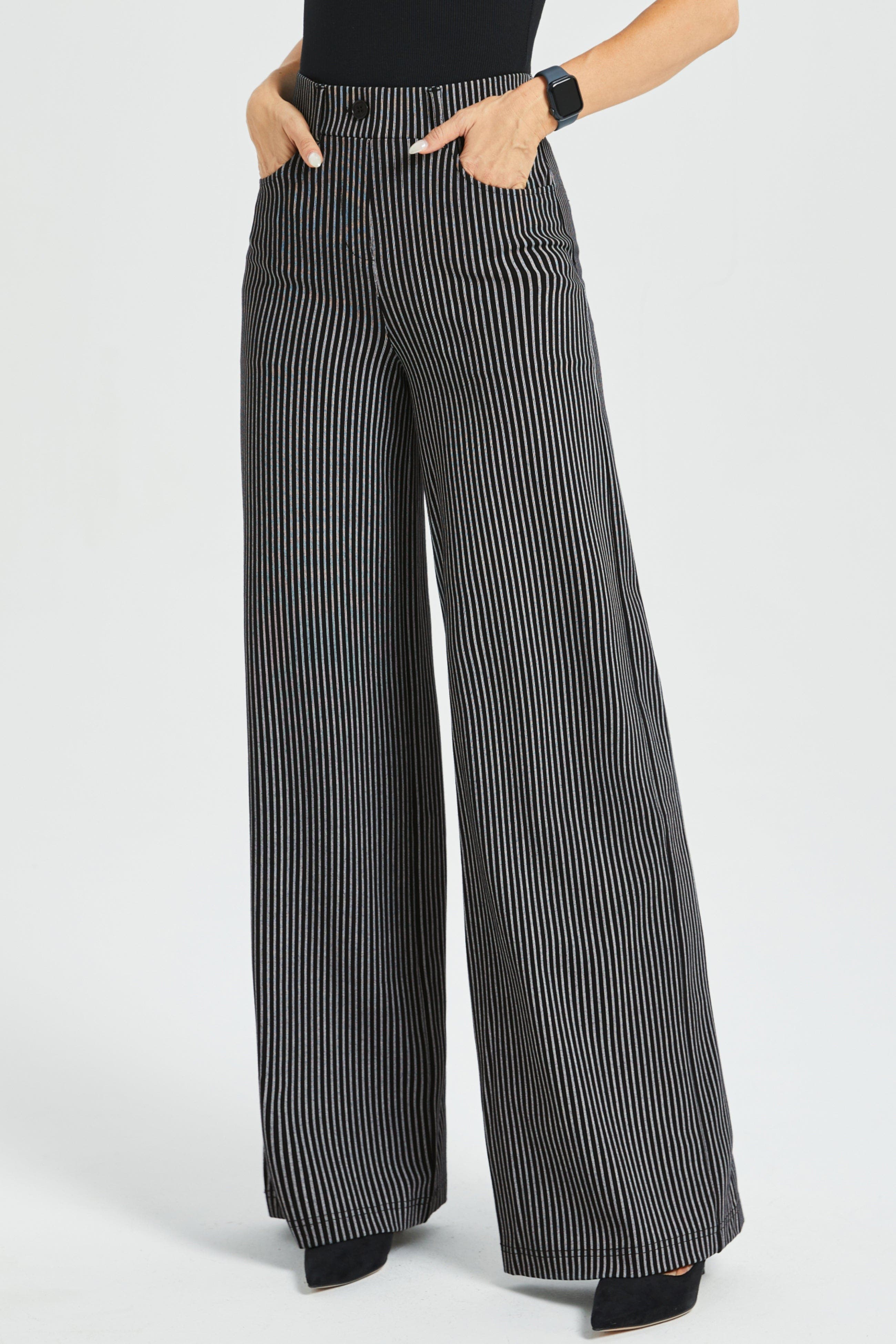 selected Black Beige Pinstripe