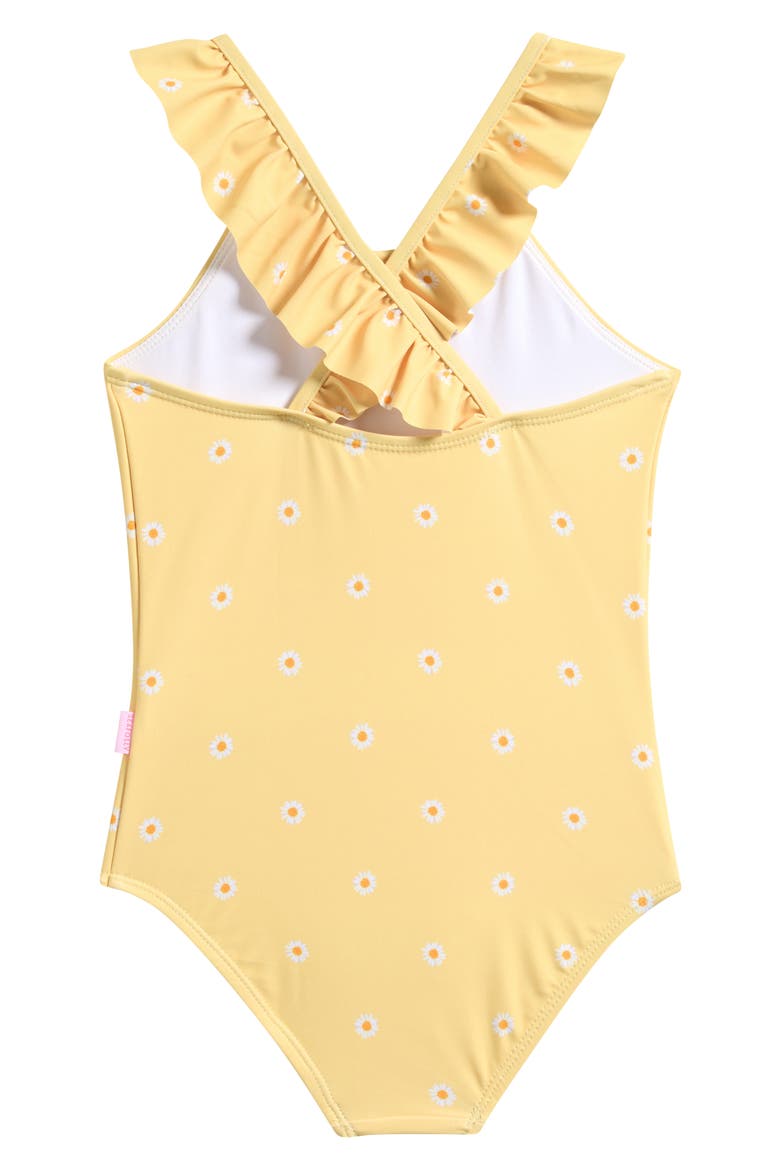 Kids' Daisy Chain One-Piece Swimsuit, Alternate, color, DAISY CHAIN YELLOW