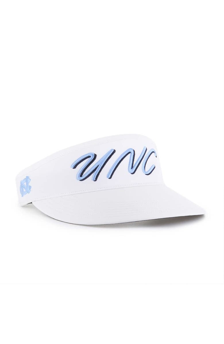 '47 Men's '47 White North Carolina Tar Heels Melbourne brrr° Adjustable Visor, Main, color, 