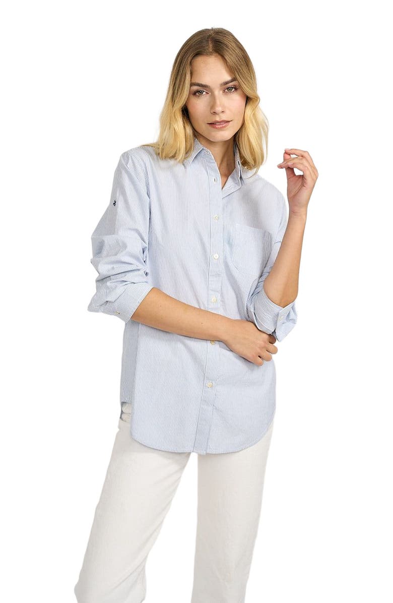 Marea Favorite Shirt, Main, color, Blue/White Boyfriend Stripe