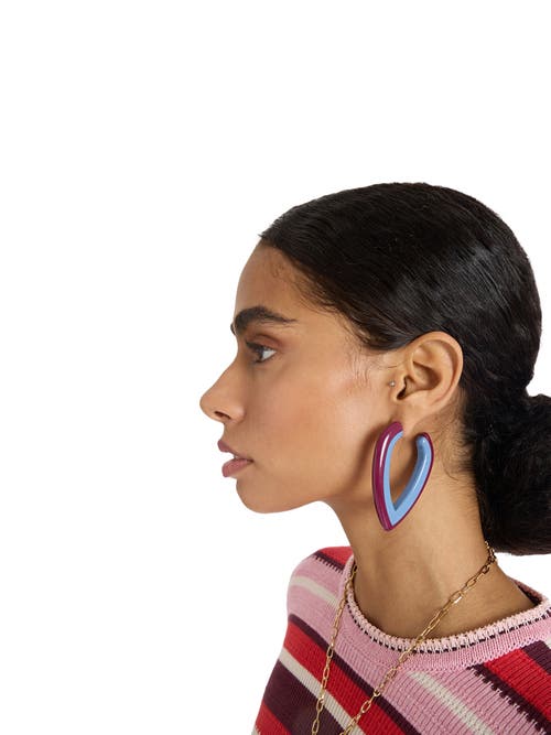 La Doublej Dew Earrings Bicolor Bicolor Light Blue In Multi
