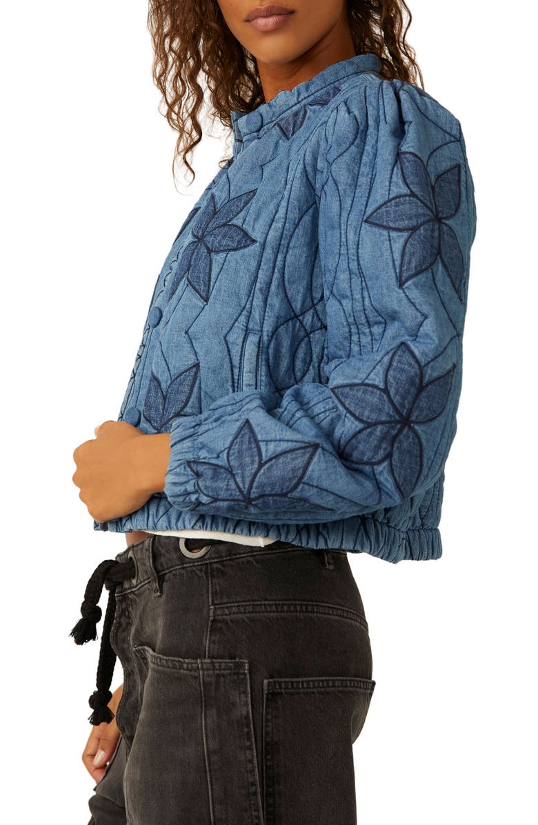 Quinn Quilted Cotton Denim Jacket